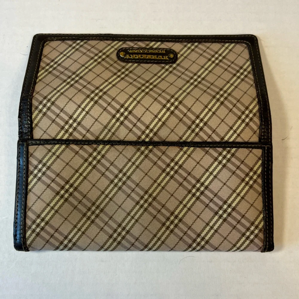 Burberry blue label plaid long wallet‎